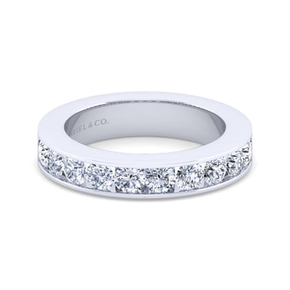 Remie - 14K White Gold Channel Set Diamond Anniversary Band