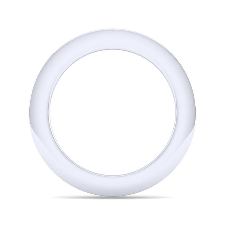 Straight Wedding Ring in 14k White Gold with Round Natural Diamond at Gabriel & Co. - Shot 2