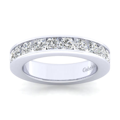 Remie - 14K White Gold Channel Set Diamond Anniversary Band