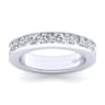 Straight Wedding Ring in 14k White Gold with Round Natural Diamond at Gabriel & Co.
