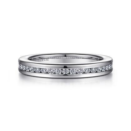 Remie - 14K White Gold Channel Set Diamond Anniversary Band