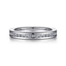 Straight Wedding Ring in 14k White Gold with Round Natural Diamond at Gabriel & Co.