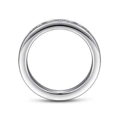 Remie - 14K White Gold Channel Set Diamond Anniversary Band