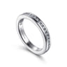 Straight Wedding Ring in 14k White Gold with Round Natural Diamond at Gabriel & Co.