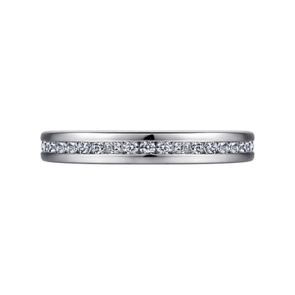 Remie - 14K White Gold Channel Set Diamond Anniversary Band