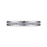Straight Wedding Ring in 14k White Gold with Round Natural Diamond at Gabriel & Co.