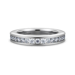 Remie - 14K White Gold Channel Set Diamond Anniversary Band