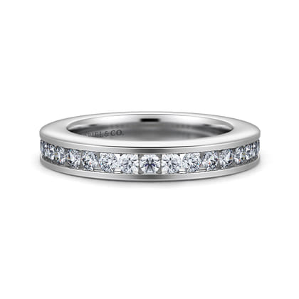 Remie - 14K White Gold Channel Set Diamond Anniversary Band