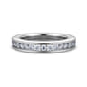Straight Wedding Ring in 14k White Gold with Round Natural Diamond at Gabriel & Co.
