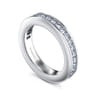 Straight Wedding Ring in 14k White Gold with Round Natural Diamond at Gabriel & Co.