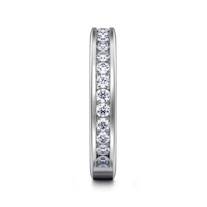 Remie - 14K White Gold Channel Set Diamond Anniversary Band