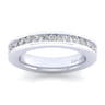 Straight Wedding Ring in 14k White Gold with Round Natural Diamond at Gabriel & Co.