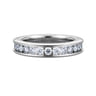 Straight Wedding Ring in 14k White Gold with Round Natural Diamond at Gabriel & Co.