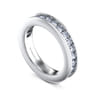 Straight Wedding Ring in 14k White Gold with Round Natural Diamond at Gabriel & Co.