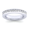 Straight Wedding Ring in 14k White Gold with Round Natural Diamond at Gabriel & Co.