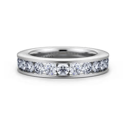 Remie - 14K White Gold Channel Set Diamond Anniversary Band
