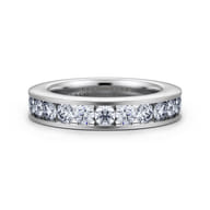Remie - 14K White Gold Channel Set Diamond Anniversary Band