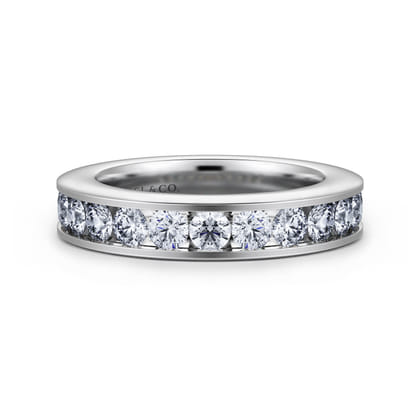 Remie - 14K White Gold Channel Set Diamond Anniversary Band