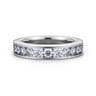 Straight Wedding Ring in 14k White Gold with Round Natural Diamond at Gabriel & Co.