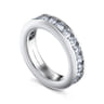 Straight Wedding Ring in 14k White Gold with Round Natural Diamond at Gabriel & Co.