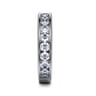 Straight Wedding Ring in 14k White Gold with Round Natural Diamond at Gabriel & Co.