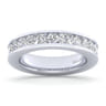 Straight Wedding Ring in 14k White Gold with Round Natural Diamond at Gabriel & Co.