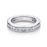 Eternity Band Wedding Ring in 14k White Gold with Round Natural Diamond at Gabriel & Co.