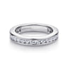 Eternity Band Wedding Ring in 14k White Gold with Round Natural Diamond at Gabriel & Co.