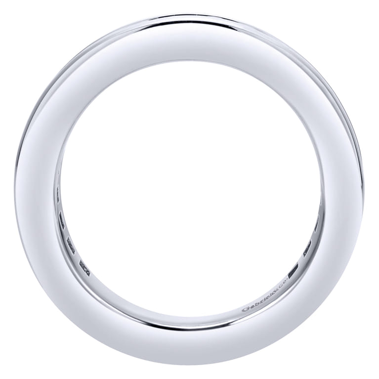 Eternity Band Wedding Ring in 14k White Gold with Round Natural Diamond at Gabriel & Co. - Shot 2