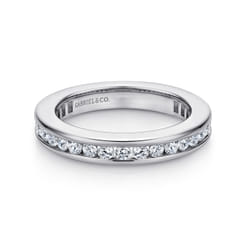 Remie - 14K White Gold Channel Set Diamond Eternity Band