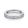 Eternity Band Wedding Ring in 14k White Gold with Round Natural Diamond at Gabriel & Co.