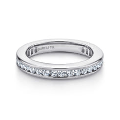 Remie - 14K White Gold Channel Set Diamond Eternity Band