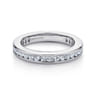 Eternity Band Wedding Ring in 14k White Gold with Round Natural Diamond at Gabriel & Co.