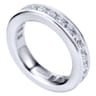 Eternity Band Wedding Ring in 14k White Gold with Round Natural Diamond at Gabriel & Co.