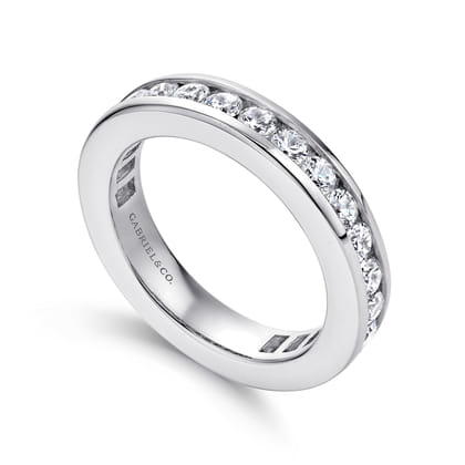 Remie - 14K White Gold Channel Set Diamond Eternity Band