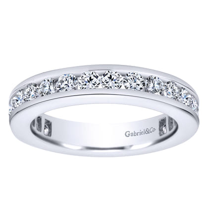 Remie - 14K White Gold Channel Set Diamond Eternity Band