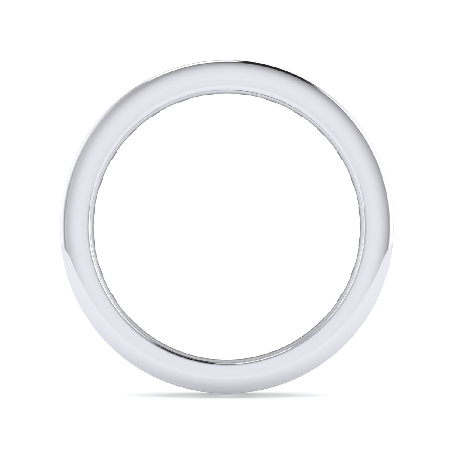 Eternity Band Wedding Ring in 14k White Gold with Round Natural Diamond at Gabriel & Co. - Shot 2
