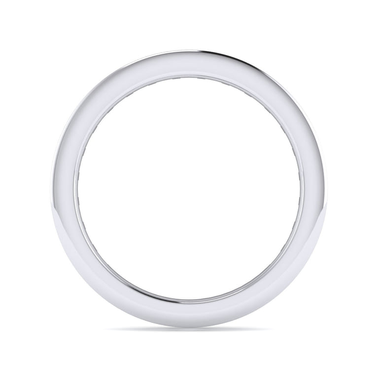 Eternity Band Wedding Ring in 14k White Gold with Round Natural Diamond at Gabriel & Co. - Shot 2
