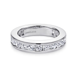 Remie - 14K White Gold Channel Set Diamond Eternity Band
