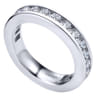 Eternity Band Wedding Ring in 14k White Gold with Round Natural Diamond at Gabriel & Co.