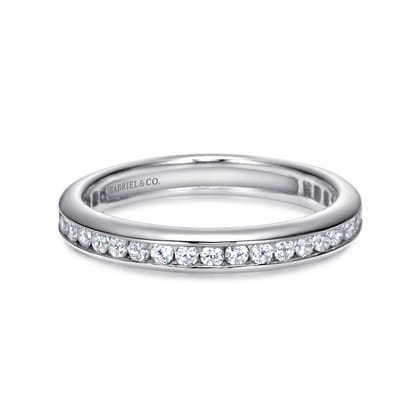 Remie - 14K White Gold Channel Set Diamond Eternity Band