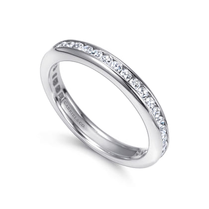 Remie - 14K White Gold Channel Set Diamond Eternity Band