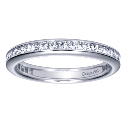 Remie - 14K White Gold Channel Set Diamond Eternity Band