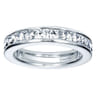 Eternity Band Wedding Ring in 14k White Gold with Round Natural Diamond at Gabriel & Co.