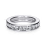 Eternity Band Wedding Ring in 14k White Gold with Round Natural Diamond at Gabriel & Co.