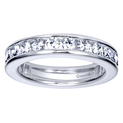 Remie - 14K White Gold Channel Set Diamond Eternity Band