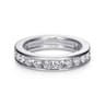 Eternity Band Wedding Ring in 14k White Gold with Round Natural Diamond at Gabriel & Co.