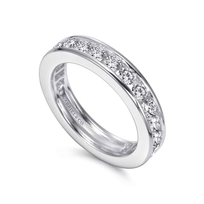 Remie - 14K White Gold Channel Set Diamond Eternity Band