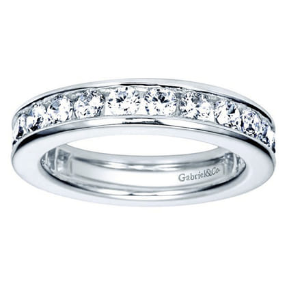 Remie - 14K White Gold Channel Set Diamond Eternity Band