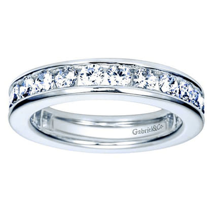 Remie - 14K White Gold Channel Set Diamond Eternity Band